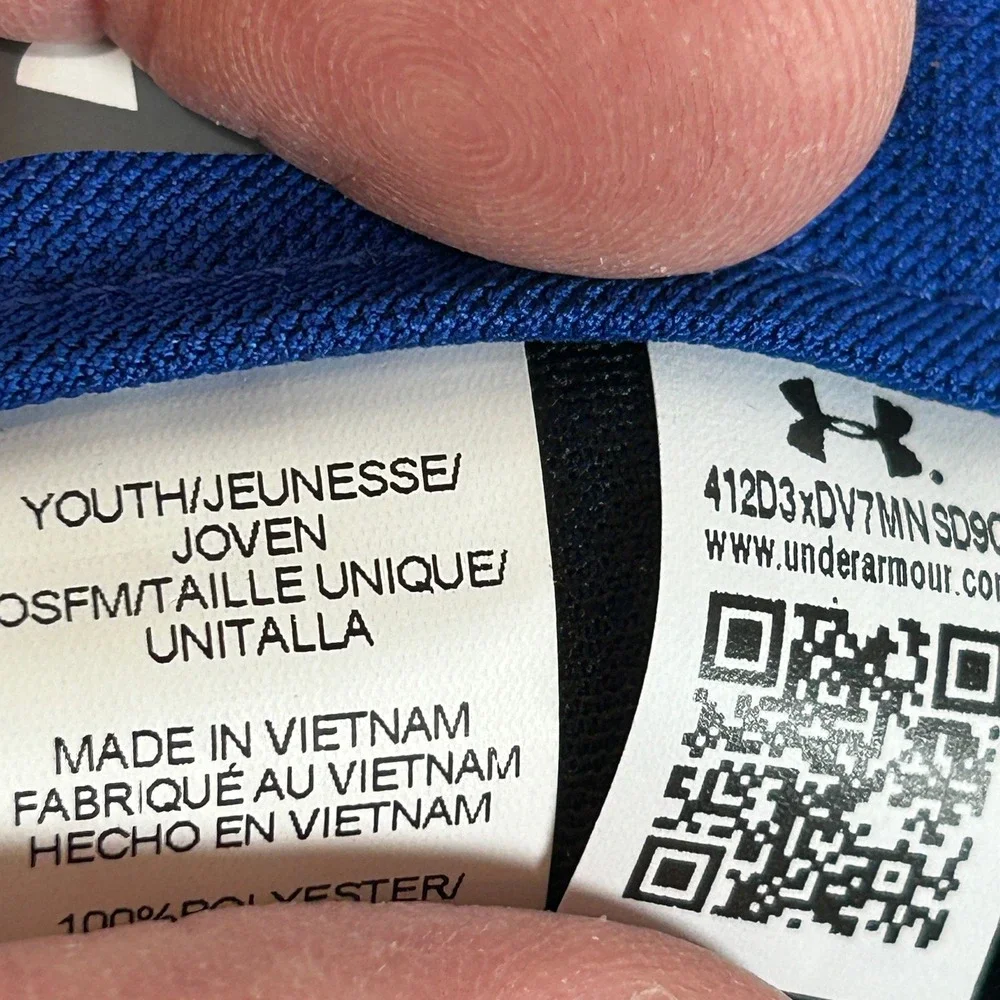 Under Armour Youth Baseball Cap Royal Blue Embroidered Logo Adjustable OSFM Hat‎